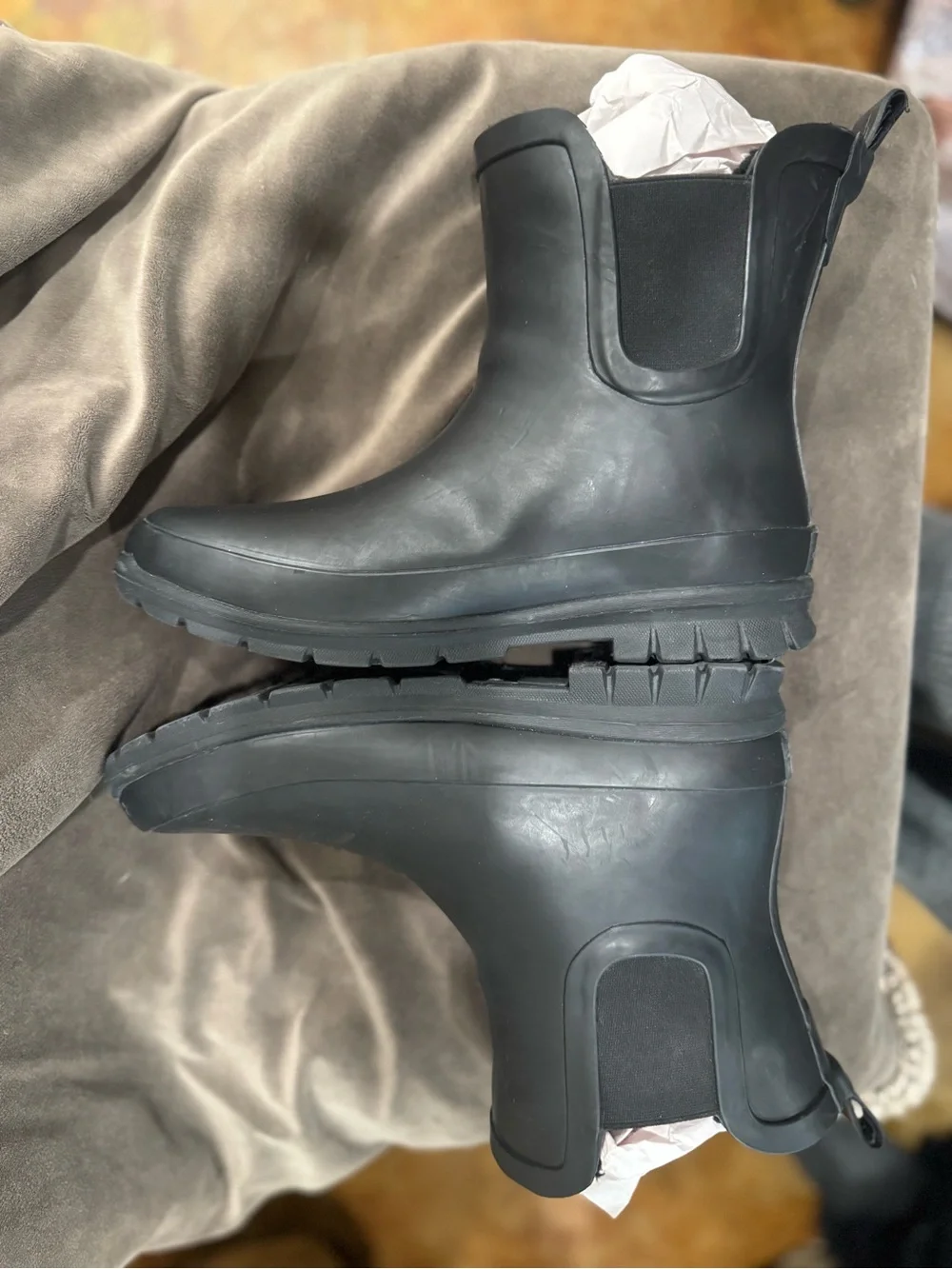 Eddie Bauer Black Chelsea Rain Boots - Women